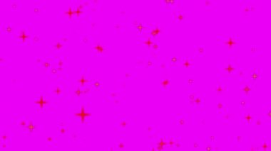 Pırıl pırıl parlayan yıldızın hareketli grafikleri eflatun arka planda parlıyor. Yüksek kalite 4k görüntü 10.20.2023