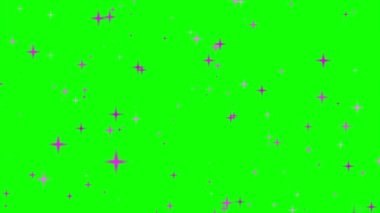 Yeşil arka planda parıldayan parıldayan yıldızın hareketli grafikleri. Yüksek kalite 4k görüntü 10.20.2023