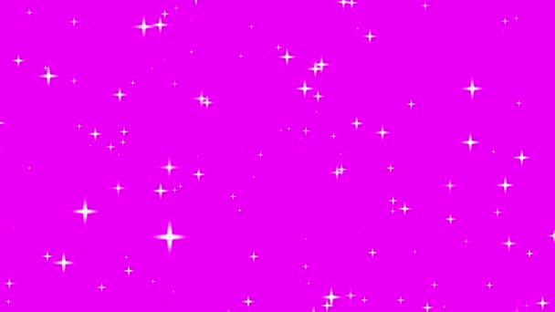 Motion Graphics Twinkle Glitter Star Sparkling Magenta Background High Quality — Stock Video
