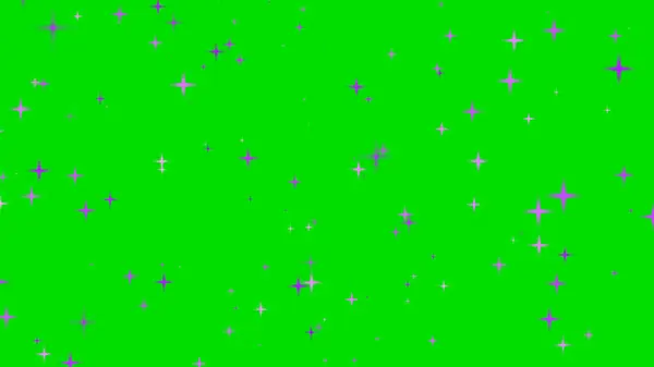 Graphics of the twinkle glitter star sparkling behind green background. High quality photo 10.20.2023