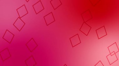 Eşkenar dörtgen şekilli nesneyi de içeren kırmızı arkaplan bilgisayarı. Yüksek kalite 4k görüntü. 