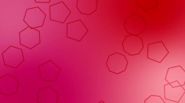 Çokgen şekilli nesneyi de içeren kırmızı arkaplan bilgisayarı. Yüksek kalite 4k görüntü. 