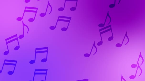 Fondo Púrpura Incluyendo Objeto Nota Musical Imágenes Alta Calidad — Vídeo de stock
