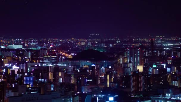 大阪のテレフォトで撮影された京セラドーム近くの街並みの夜景 高品質の4K映像を公開しました 大阪の高塚鉄道に近いアサヒエリア4 010 2023 — ストック動画