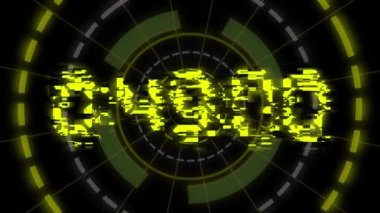 Hareket grafiğinin gerisinde 60 saniyeden sıfıra geri sayım filmi. Yüksek kalite 4K görüntü. 11.09.2023