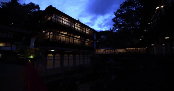 Gammaldags Arkitektur Som Heter Sekizenkan Nakanojo Gunma Högkvalitativ Film Agatsuma — Stockvideo
