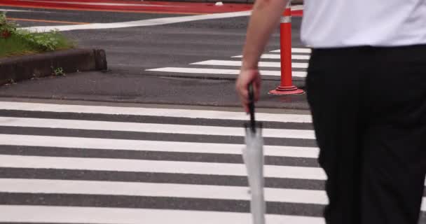 Ходячие Люди Городской Улице Nishishinjuku Токио Высококачественные Кадры Shinjuku Район — стоковое видео