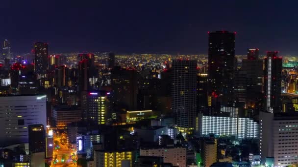 Une Aube Intemporelle Paysage Urbain Panoramique Osaka Images Haute Qualité — Video