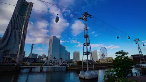 Ein Rollendes Riesenrad Yokohama Zeitraffer Hochwertiges Filmmaterial Yokohama Bezirk Naka — Stockvideo