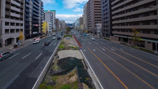 Timelapse Korków Dużej Alei Kioto Wysokiej Jakości Materiał Dystrykt Shimokyo — Wideo stockowe