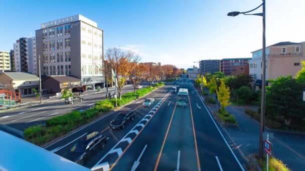 Хронологія Проїзду Великій Проспекті Кіото Високоякісні Кадри Шимокінський Район Кіото — стокове відео