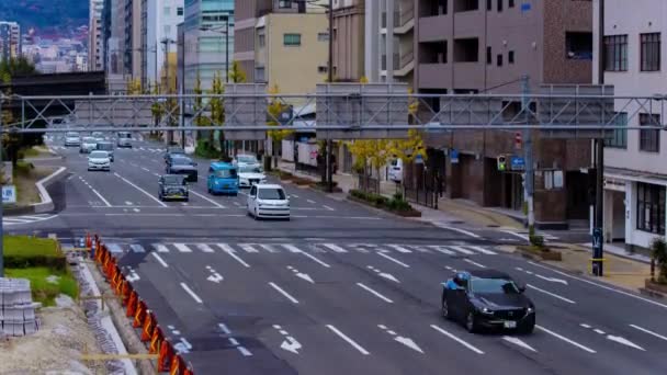 Lapso Tiempo Atasco Tráfico Gran Avenida Kyoto Imágenes Alta Calidad — Vídeo de stock