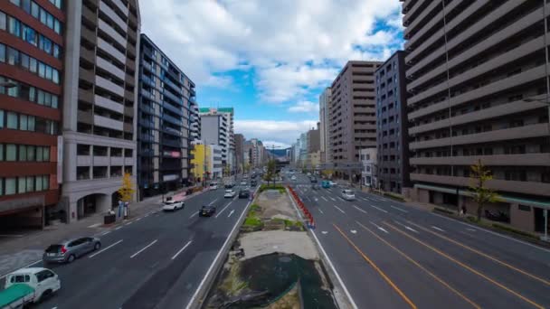 Een Tijdspanne Van Files Grote Avenue Kyoto Hoge Kwaliteit Beeldmateriaal — Stockvideo