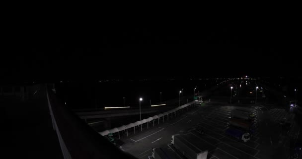 Ночная Пробка Шоссе Районе Токийского Залива Тибе Высококачественные Кадры Кисарадзу — стоковое видео