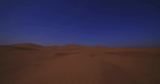Панорамная Песчаная Дюна Пустыни Сахара Мамид Эль Гизлейн Марокко Широко — стоковое видео
