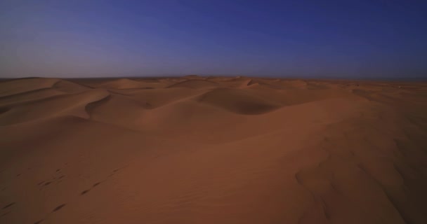 Panorámás Homokdűne Szahara Sivatag Mhamid Ghizlane Marokkóban Széles Lövés Kiváló — Stock videók