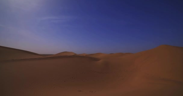 摩洛哥Mhamid Ghizlane的萨哈拉沙漠的一个全景沙丘 高质量的4K镜头 Zagora区Mhamid Ghizlane Morocco 2024 — 图库视频影像