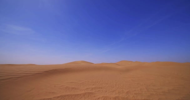 Sebuah Gundukan Pasir Panorama Padang Pasir Sahara Mhamid Ghizlane Maroko — Stok Video