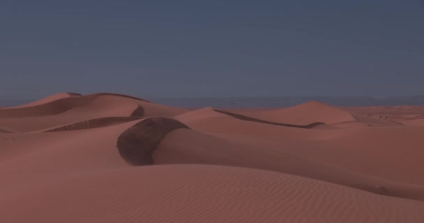 Egy Homokdűne Szaharai Sivatagnak Mhamid Ghizlane Nél Marokkóban Teleportált Kiváló — Stock videók