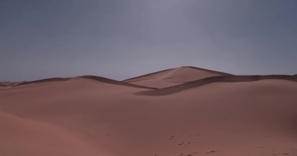 Eine Sanddüne Der Sahara Wüste Bei Mhamid Ghizlane Marokko Hochwertiges — Stockvideo