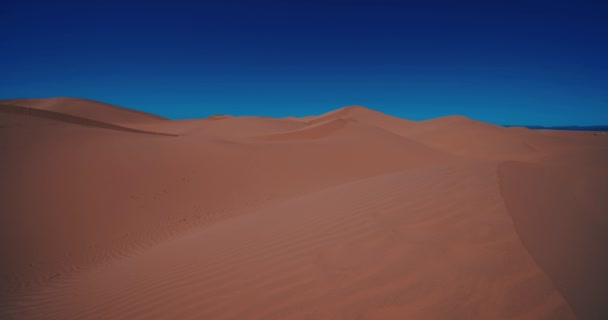 Panoramatická Písečná Duna Saharské Pouště Mhamid Ghizlane Maroku Kvalitní Záběry — Stock video