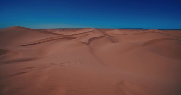 Una Duna Panorámica Arena Del Desierto Del Sahara Mhamid Ghizlane — Vídeo de stock