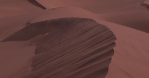 Een Zand Duin Van Sahara Woestijn Bij Mhamid Ghizlane Marokko — Stockvideo