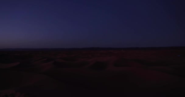Сумерки Песчаной Дюны Мамид Эль Гизлане Марокко Высококачественные Кадры Загорский — стоковое видео
