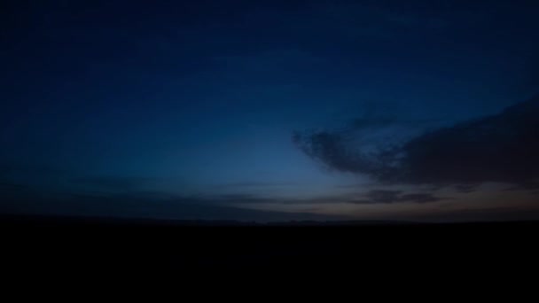 Время Восхода Солнца Пустыня Мамид Эль Гизлейн Марокко Широкий Выстрел — стоковое видео