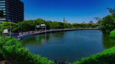 Tokyo 'daki şehir otobanında trafik sıkışıklığı zamanı. Yüksek kalite 4K görüntü. Chiyoda bölgesi Tokyo 05.10.2024 Tokyo 'da bir metropoliten otoyoldur..