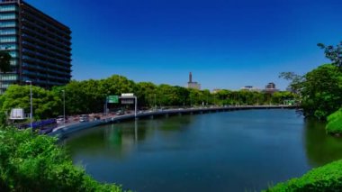 Tokyo 'daki şehir otobanında trafik sıkışıklığı zamanı. Yüksek kalite 4K görüntü. Chiyoda bölgesi Tokyo 05.10.2024 Tokyo 'da bir metropoliten otoyoldur..