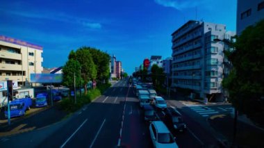 Şehir merkezindeki caddede geniş çaplı atış meydanında bir zaman aralığı. Setagaya Tokyo Bölgesi - 07.30. 2019: Tokyo 'nun merkezidir..