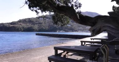 Shizuoka Osezaki 'de deniz manzarası. Yüksek kalite 4K görüntü. Numazu bölgesi Osezaki Shizuoka Japonya 01.26.2023