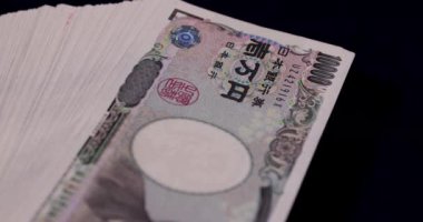 Eski Japon banknotlarından faturalar. Yüksek kalite 4K görüntü. 10.09.2024 Bu eski bir Japon para birimi.