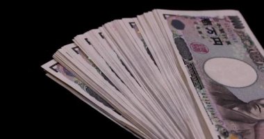 Eski Japon banknotlarından faturalar. Yüksek kalite 4K görüntü. 10.09.2024 Bu eski bir Japon para birimi.