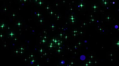 Havada süzülen parçacık ve parlak parıltının anlamsız bir grafiği. Yüksek kalite 4K görüntü. 10.05.2025 