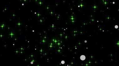 Havada süzülen parçacık ve parlak parıltının anlamsız bir grafiği. Yüksek kalite 4K görüntü. 10.05.2025 