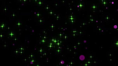 Havada süzülen parçacık ve parlak parıltının anlamsız bir grafiği. Yüksek kalite 4K görüntü. 10.05.2025 