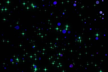 Parçacık ve parıltının grafiksel deseni. Yüksek kalite çizim. 10.05.2025 