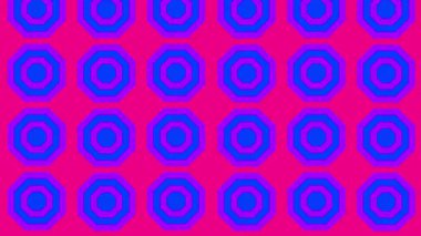 Renk arkaplanının önünde renkli şekilli bir 2B hareket grafiği. Yüksek kalite 4K görüntü. 10.05.2024