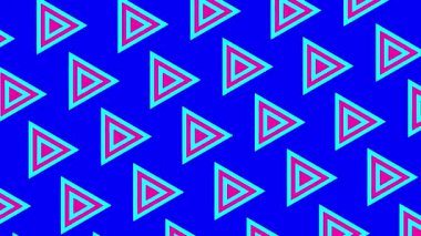 Renk arkaplanının önünde renkli şekilli bir 2B hareket grafiği. Yüksek kalite 4K görüntü. 10.05.2024