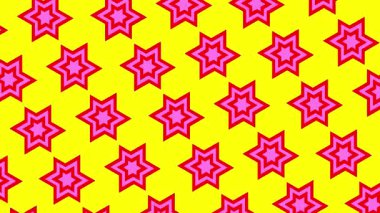 Renk arkaplanının önünde renkli şekilli bir 2B hareket grafiği. Yüksek kalite 4K görüntü. 10.05.2024