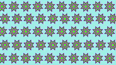 Renk arkaplanının önünde renkli şekilli bir 2B hareket grafiği. Yüksek kalite 4K görüntü. 10.05.2024