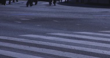 Tokyo 'daki iş kasabasında ağır çekimde yürüyen insanlar. Yüksek kalite 4K görüntü. Shinjuku Bölgesi Yotsuya Tokyo Japonya 02.14.2025 Tokyo 'nun merkezidir.. 
