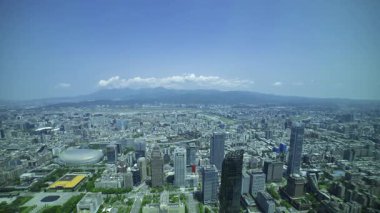 Tayvan 'daki Taipei101 gökdeleni etrafındaki panoramik yüksek açı görüntüsü. Yüksek kalite 4K görüntü. Taipei Tayvan 'ın Taipei ilçesi. 04.11.2025 Taipei' nin merkezidir.. 