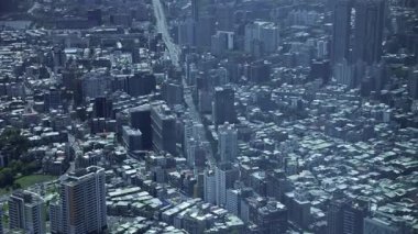 Tayvan 'daki Taipei101 gökdeleni etrafındaki panoramik yüksek açı görüntüsü. Yüksek kalite 4K görüntü. Taipei Tayvan 'ın Taipei ilçesi. 04.11.2025 Taipei' nin merkezidir.. 