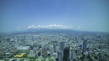 Tayvan 'daki Taipei101 gökdeleni etrafındaki panoramik yüksek açı görüntüsü. Yüksek kalite 4K görüntü. Taipei Tayvan 'ın Taipei ilçesi. 04.11.2025 Taipei' nin merkezidir.. 