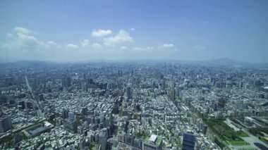 Tayvan 'daki Taipei101 gökdeleni etrafındaki panoramik yüksek açı görüntüsü. Yüksek kalite 4K görüntü. Taipei Tayvan 'ın Taipei ilçesi. 04.11.2025 Taipei' nin merkezidir.. 