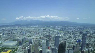 Tayvan 'daki Taipei101 gökdeleni etrafındaki panoramik yüksek açı görüntüsü. Yüksek kalite 4K görüntü. Taipei Tayvan 'ın Taipei ilçesi. 04.11.2025 Taipei' nin merkezidir.. 