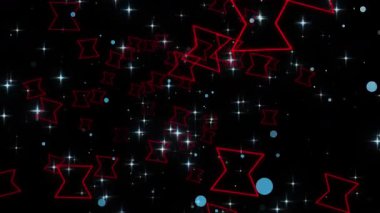 Yükselen şekil ve parıltının hareketli grafikleri. Yüksek kalite 4K görüntü. 10.2024